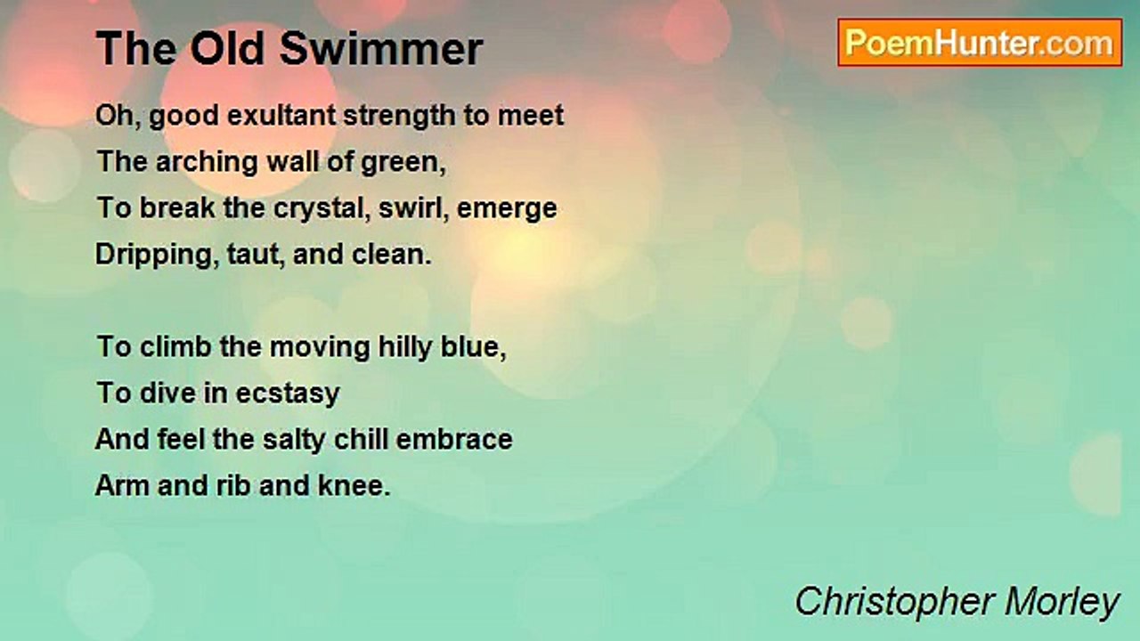 Christopher Morley - The Old Swimmer