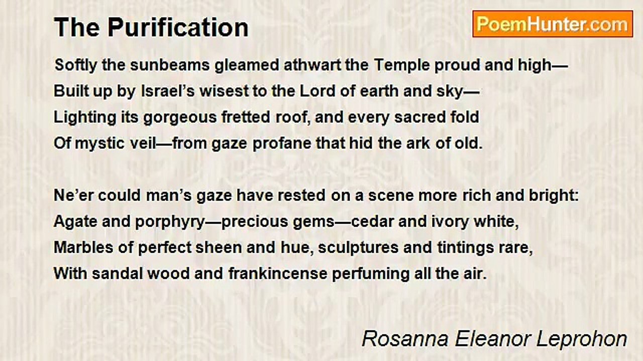 Rosanna Eleanor Leprohon - The Purification