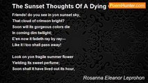 Rosanna Eleanor Leprohon - The Sunset Thoughts Of A Dying Child