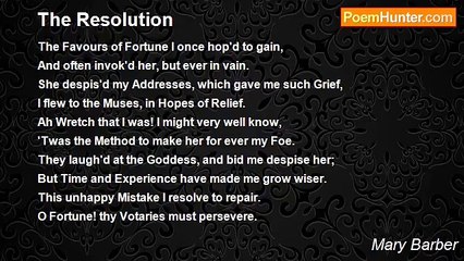 Mary Barber - The Resolution