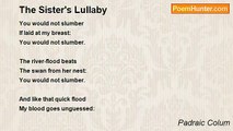 Padraic Colum - The Sister's Lullaby