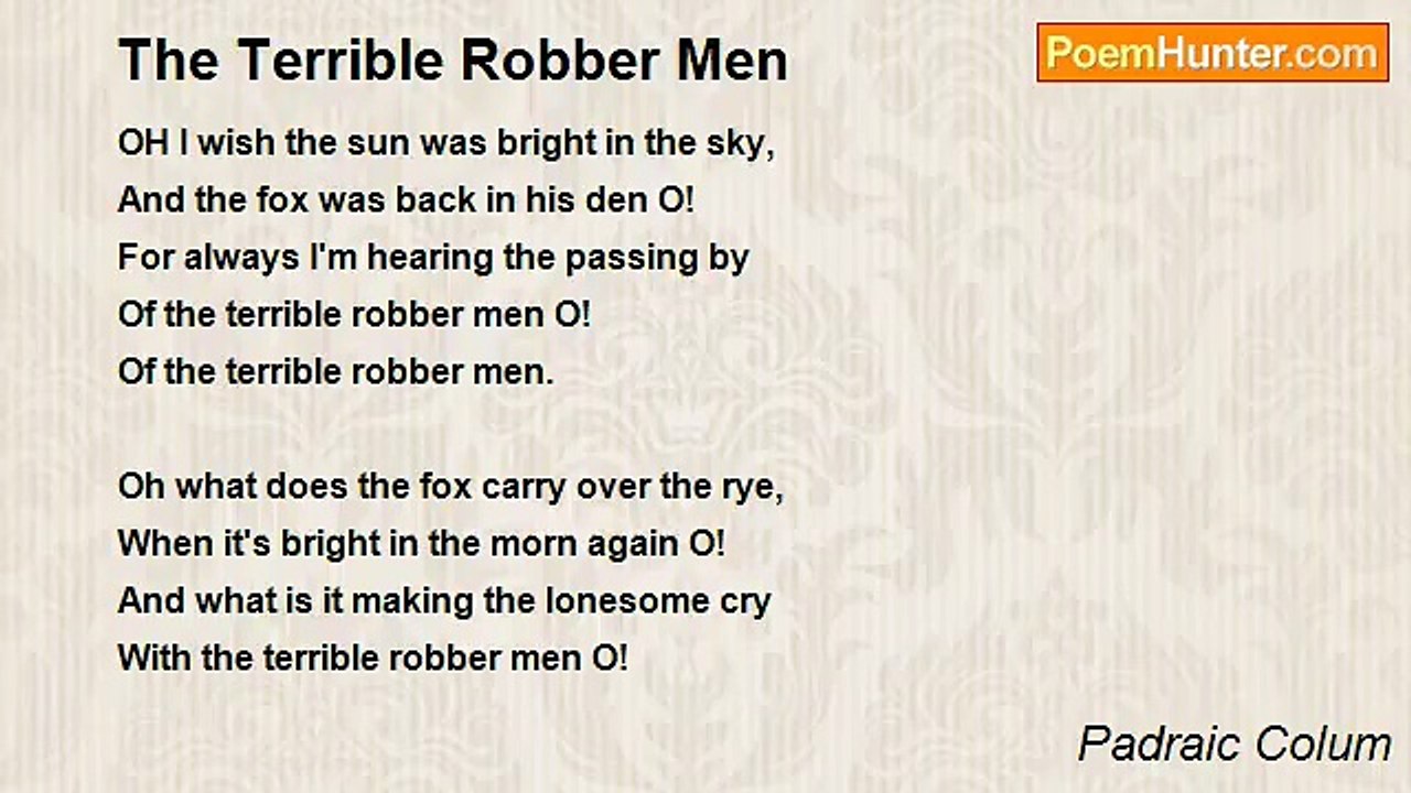 Padraic Colum - The Terrible Robber Men
