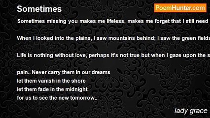 lady grace - Sometimes