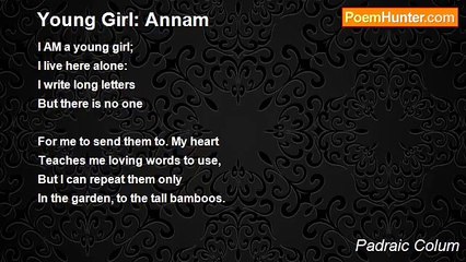 Padraic Colum - Young Girl: Annam