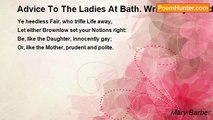 Mary Barber - Advice To The Ladies At Bath. Written By A Lady.
