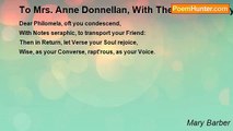 Mary Barber - To Mrs. Anne Donnellan, With The Fourth Essay On Man
