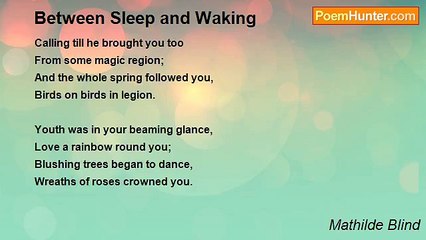 Mathilde Blind - Between Sleep and Waking