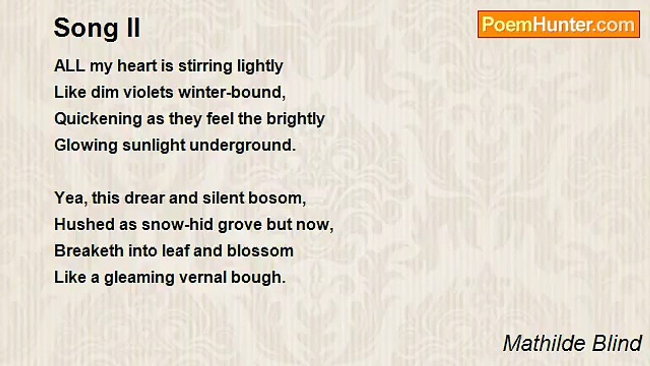 Mathilde Blind - Song II