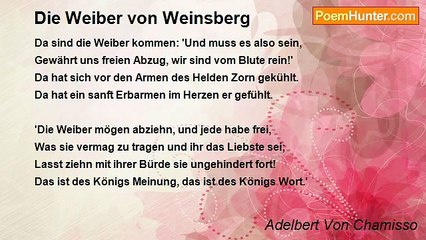 Adelbert Von Chamisso - Die Weiber von Weinsberg