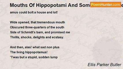 Ellis Parker Butler - Mouths Of Hippopotami And Some Recent Novels
