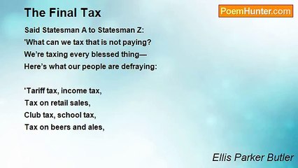 Ellis Parker Butler - The Final Tax