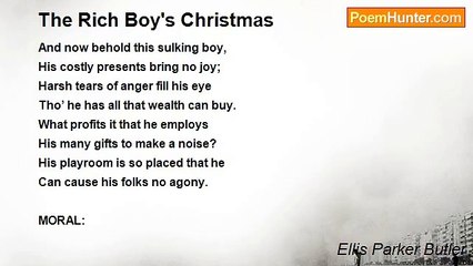 Ellis Parker Butler - The Rich Boy's Christmas