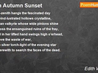 Edith Wharton - An Autumn Sunset