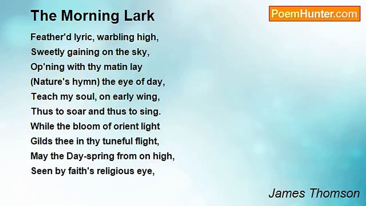 James Thomson - The Morning Lark