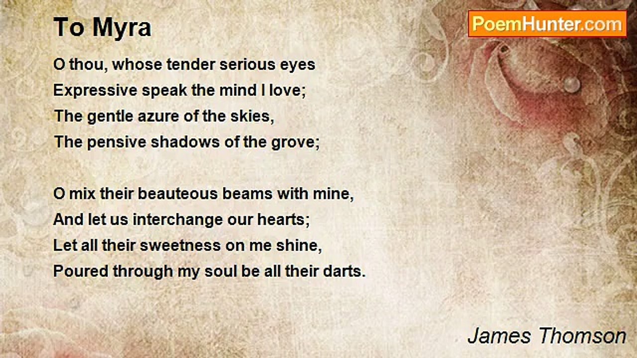 James Thomson - To Myra