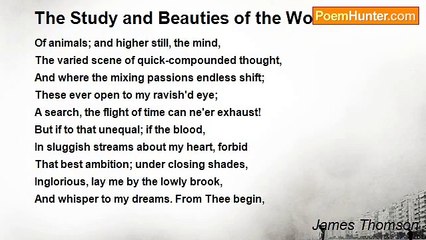 James Thomson - The Study and Beauties of the Works of Nature