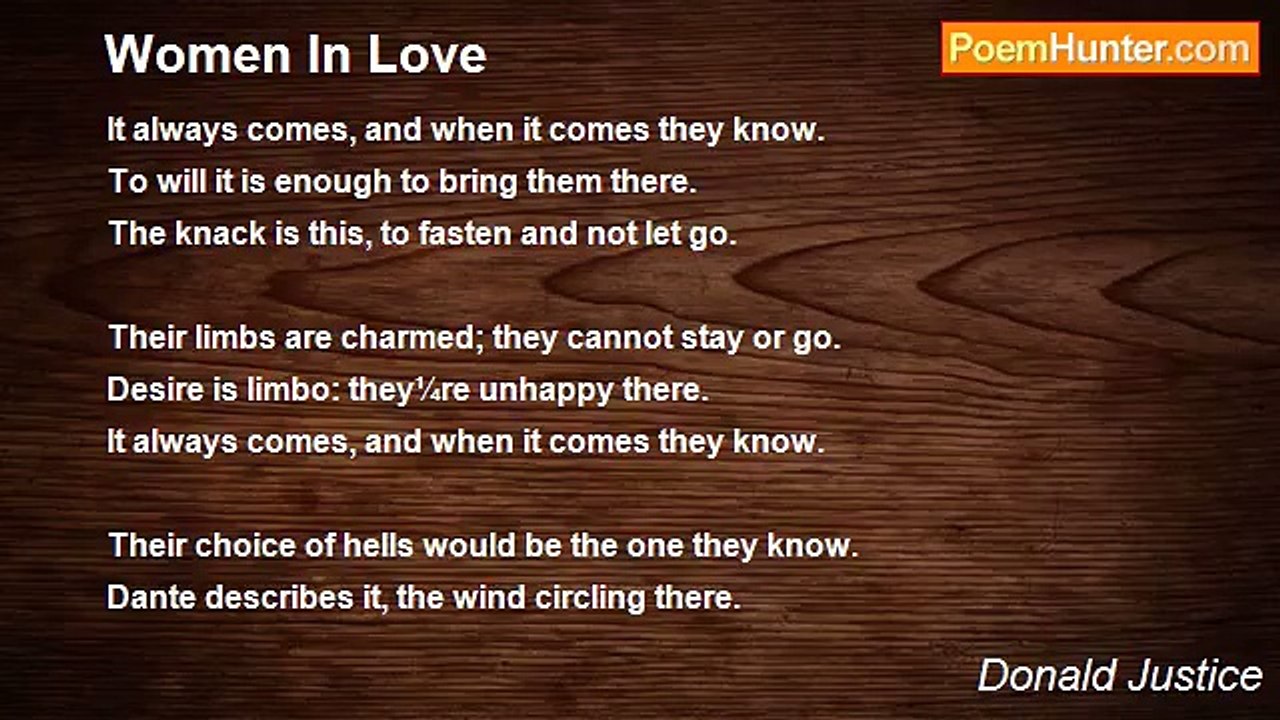Donald Justice - Women In Love