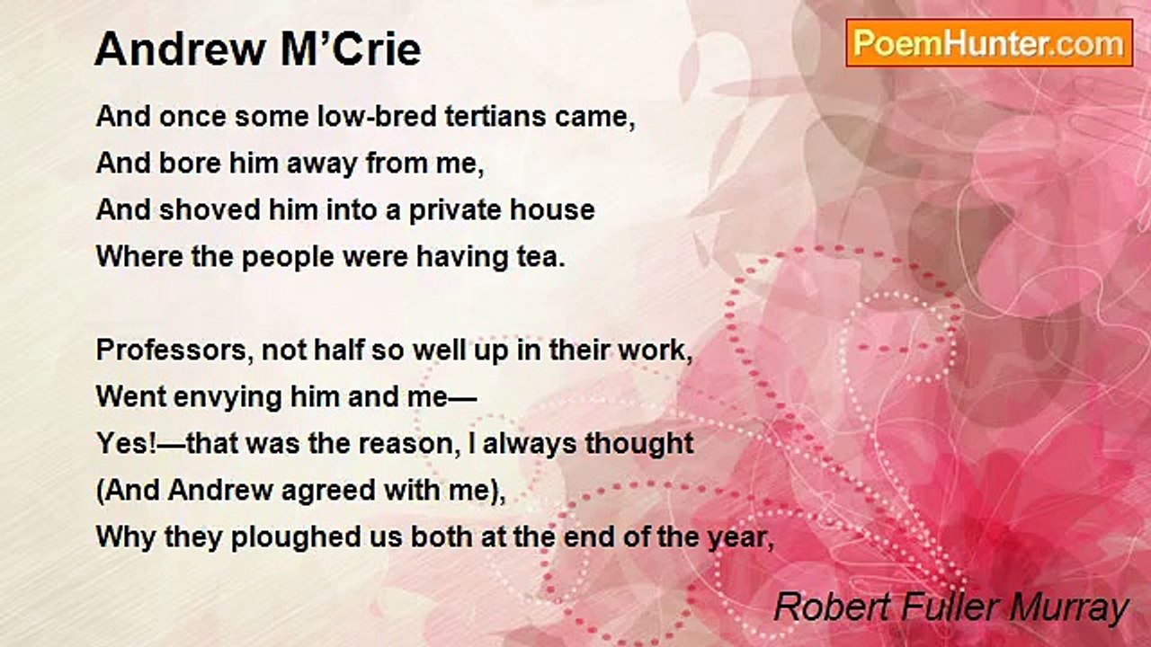 Robert Fuller Murray - Andrew M’Crie