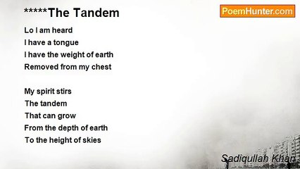 Sadiqullah Khan - The Tandem