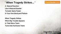 MoonBee Canady - ' When Tragedy Strikes... '