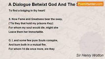 Sir Henry Wotton - A Dialogue Betwixt God And The Soul