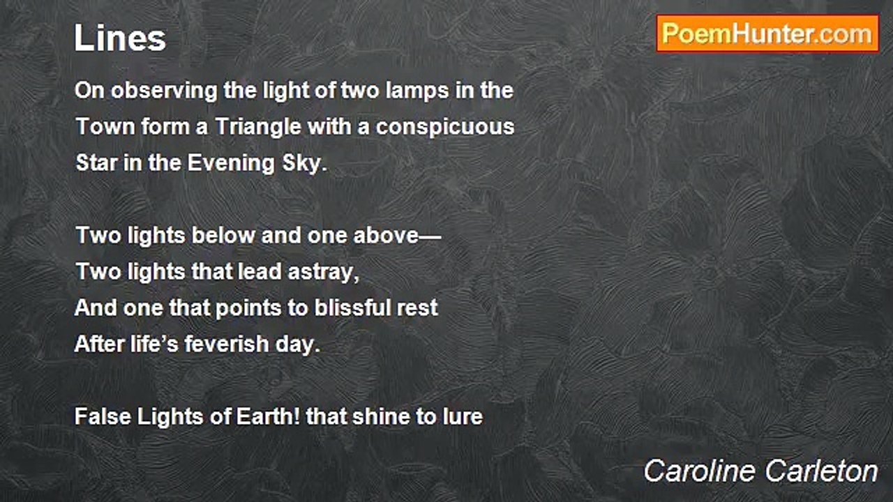 Caroline Carleton - Lines