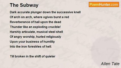 Allen Tate - The Subway