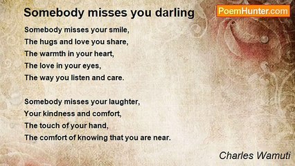 Charles Wamuti - Somebody misses you darling