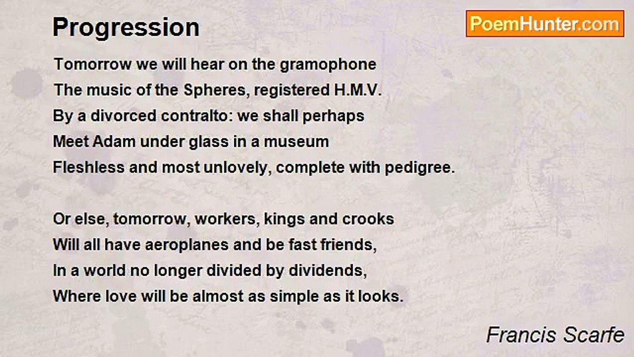 Francis Scarfe - Progression
