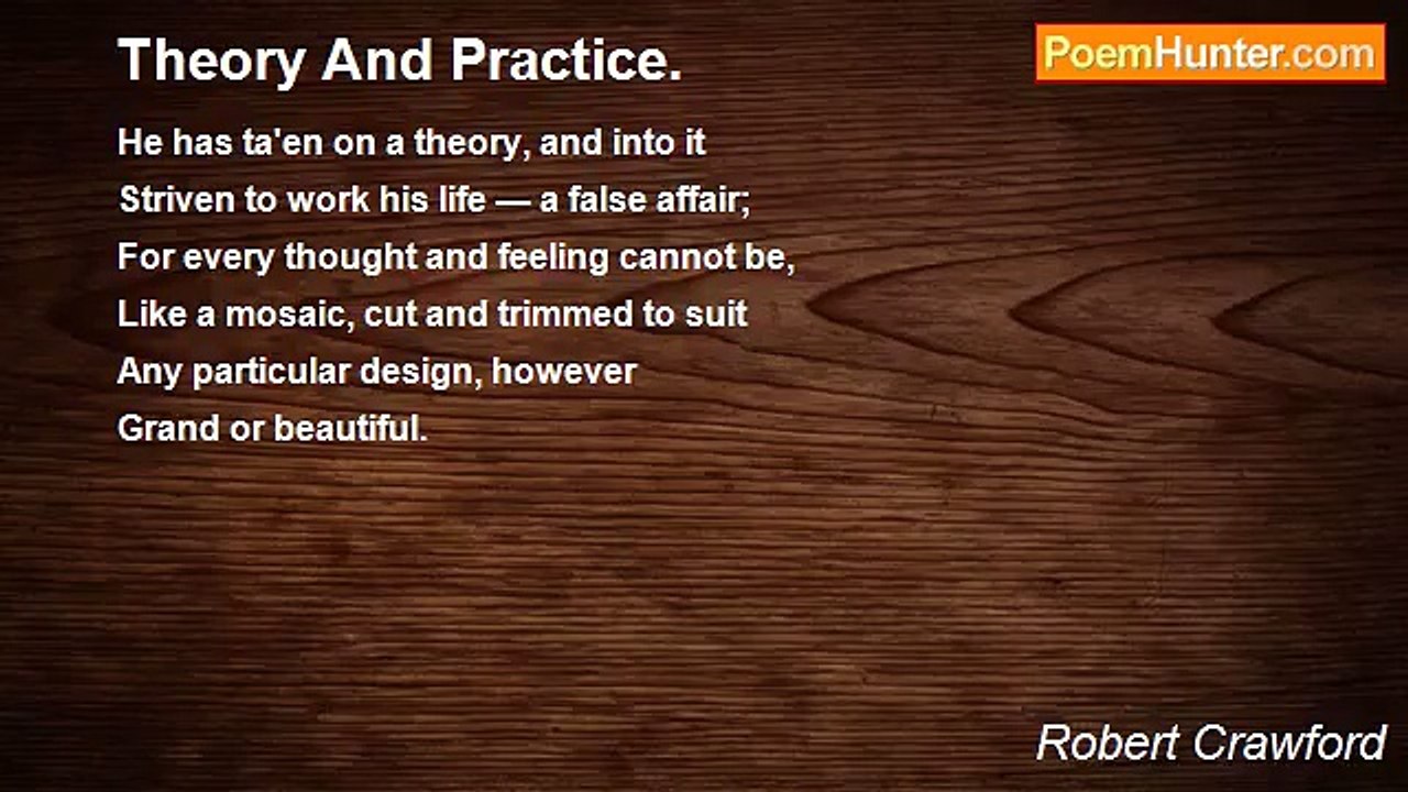Robert Crawford - Theory And Practice.