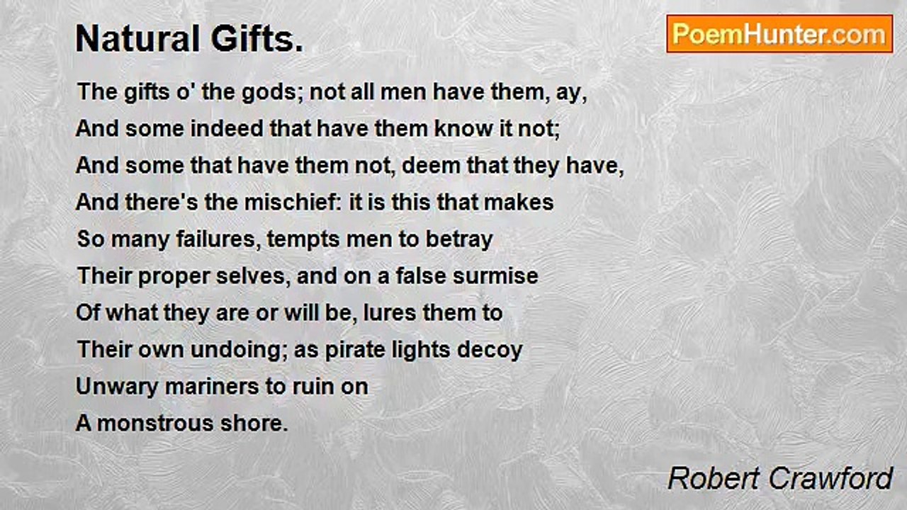 Robert Crawford - Natural Gifts.