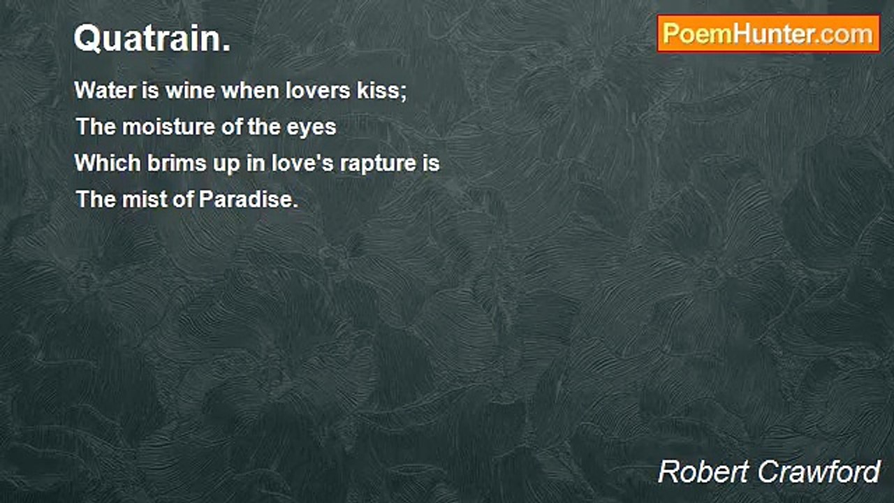 Robert Crawford - Quatrain.
