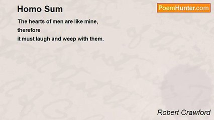 Robert Crawford - Homo Sum