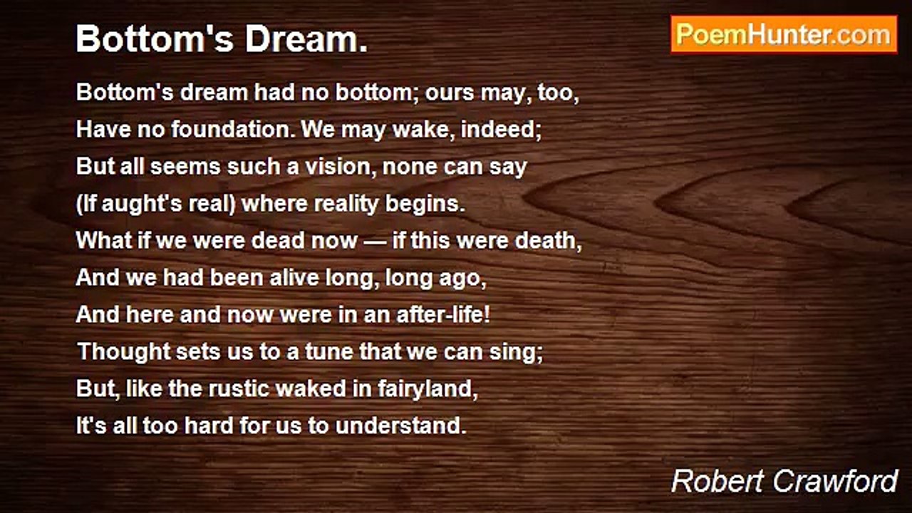 Robert Crawford - Bottom's Dream.