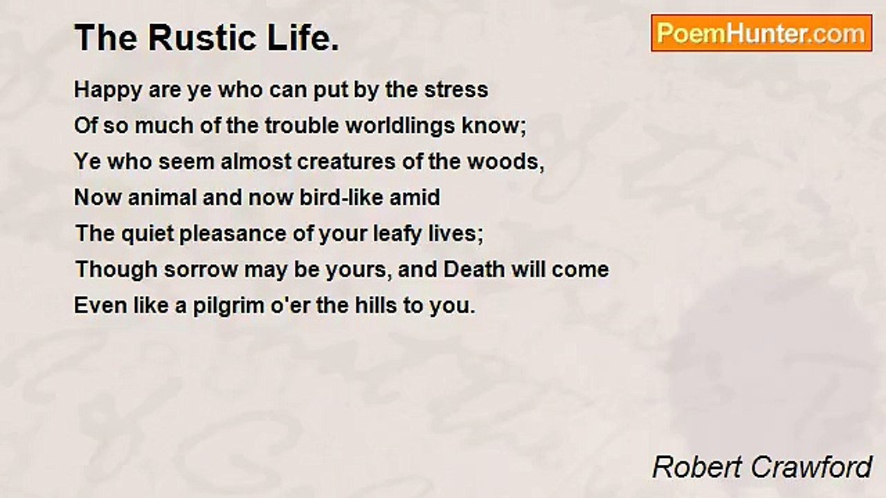 Robert Crawford - The Rustic Life.