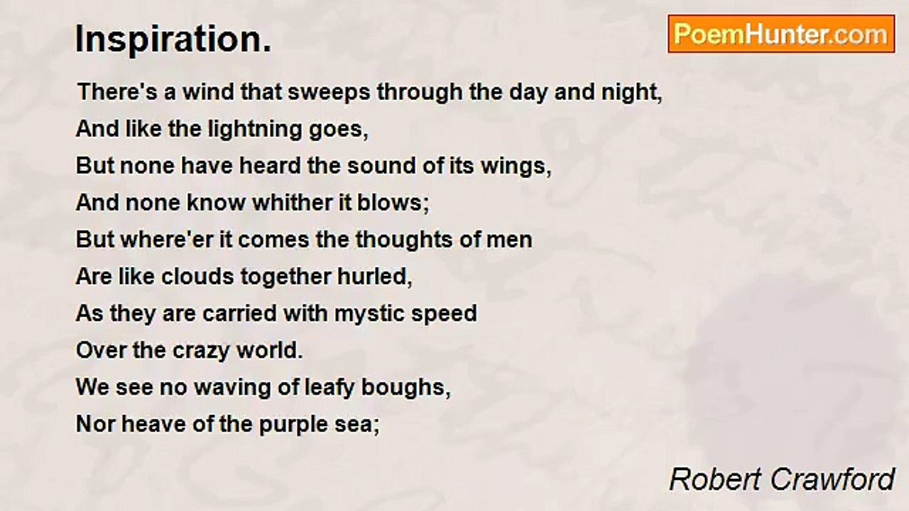 Robert Crawford - Inspiration.