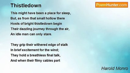 Harold Monro - Thistledown