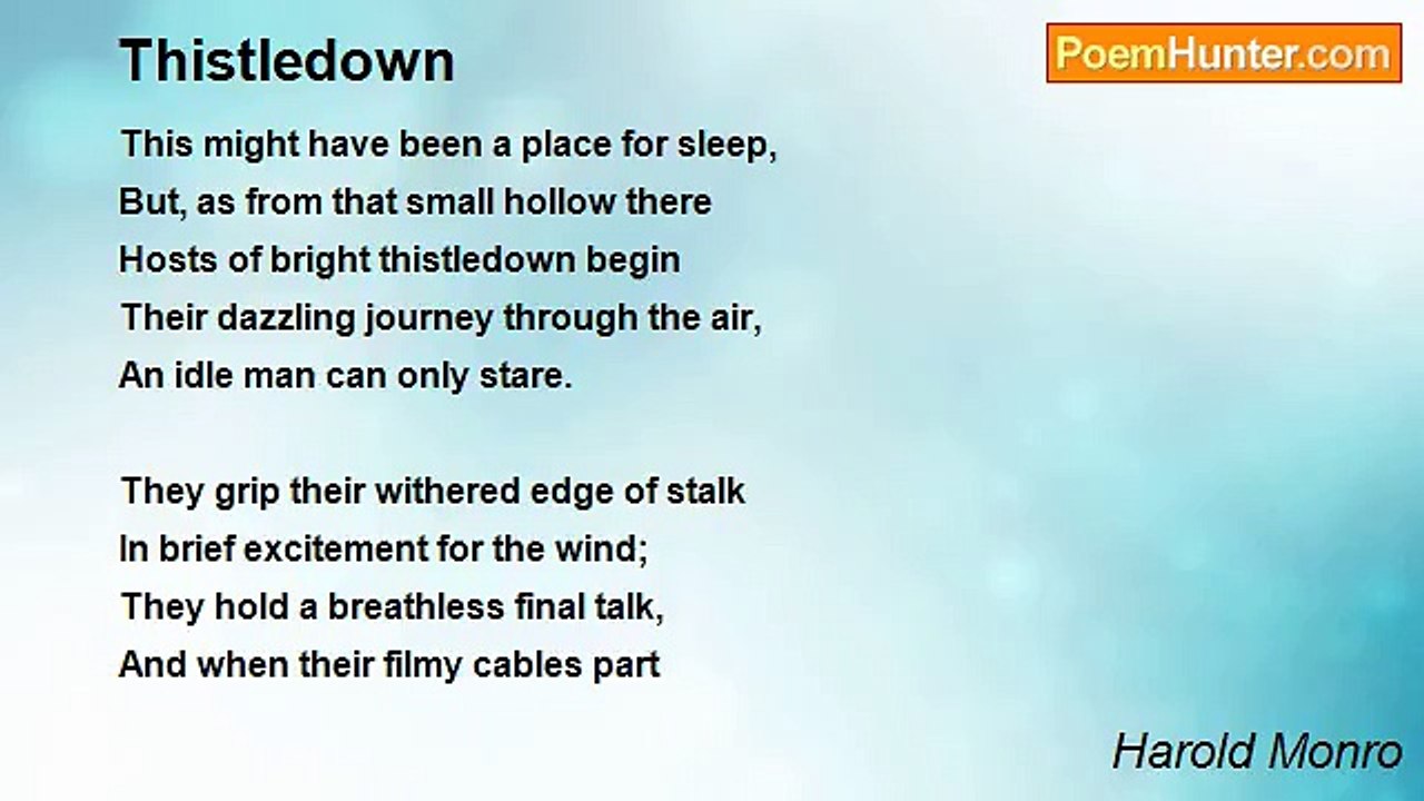 Harold Monro - Thistledown