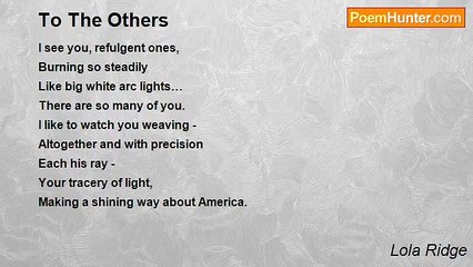 Lola Ridge - To The Others