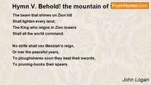John Logan - Hymn V. Behold! the mountain of the Lord