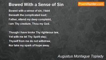 Augustus Montague Toplady - Bowed With a Sense of Sin