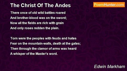 Edwin Markham - The Christ Of The Andes