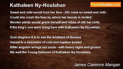 James Clarence Mangan - Kathaleen Ny-Houlahan