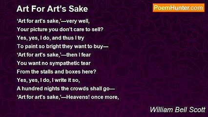 William Bell Scott - Art For Art’s Sake