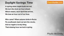 Phyllis McGinley - Daylight Savings Time