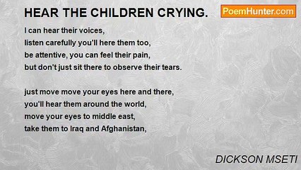 DICKSON MSETI - HEAR THE CHILDREN CRYING.