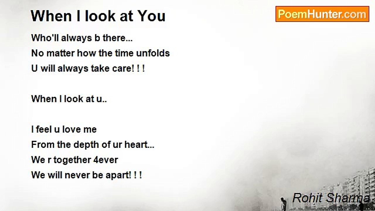 Rohit Sharma - When I look at You