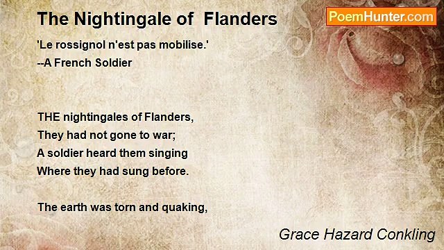 Grace Hazard Conkling - The Nightingale of Flanders