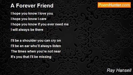 Ray Hansell - A Forever Friend