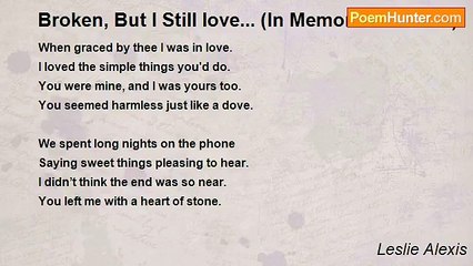 Leslie Alexis - Broken, But I Still love... (In Memoriam Stanza)